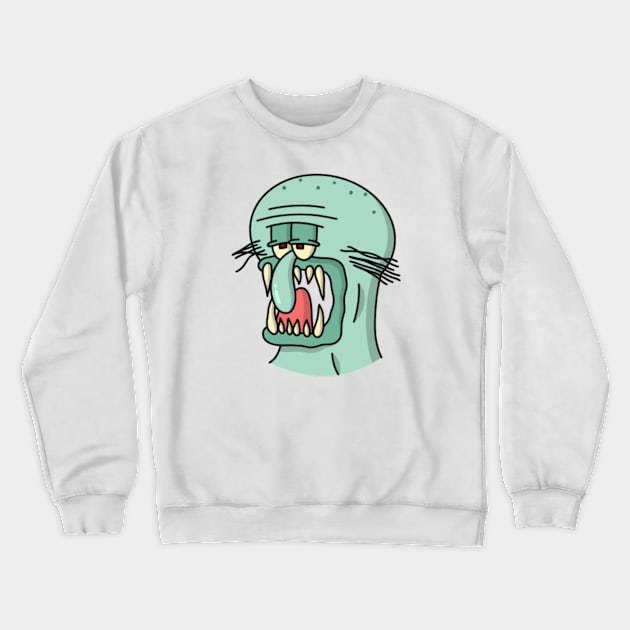 Sucky squidward Crewneck Sweatshirt by robchick